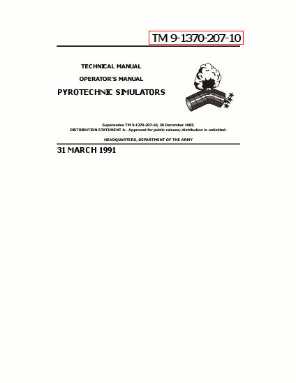 TM 9-1370-207-10 Technical Manual